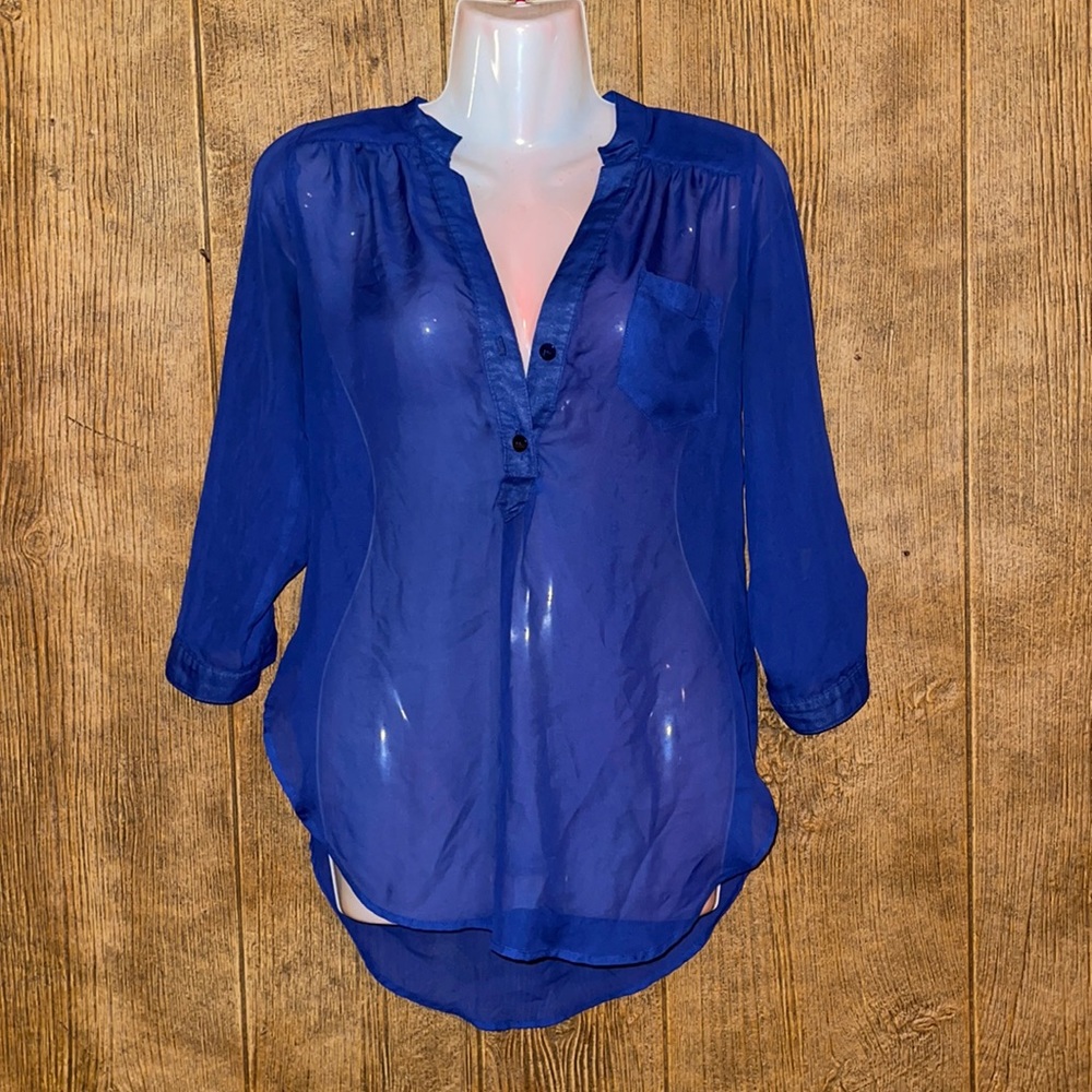 Blue sheer top!!!